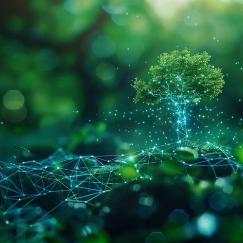 The World with Environmental of social and good governance concept. Save our Planet Climate change immagine di un reticolo digitale di connessioni su un substrato verde. Orchestrando strategia, dati e implementazione, garantiamo il rispetto ESG e plasmiamo un’azienda più efficiente e resiliente, leader nella sostenibilità.